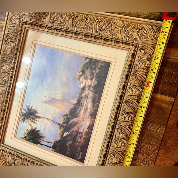 Framed Tropical Sailboat Art - Picture 2 of 8